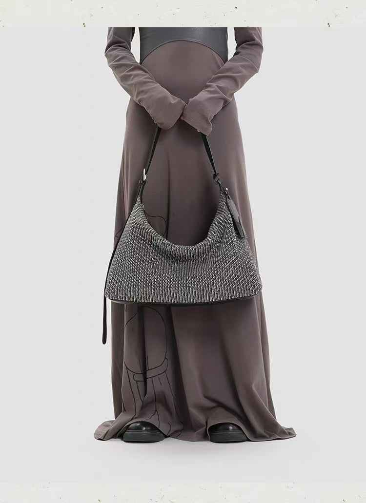 Woven Large Capacity Tote Bag, Women's 2026 Hot Trend New Arrival Commute Shoulder & Crossbody Bag
