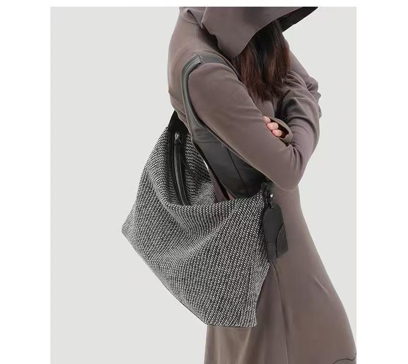 Woven Large Capacity Tote Bag, Women's 2026 Hot Trend New Arrival Commute Shoulder & Crossbody Bag