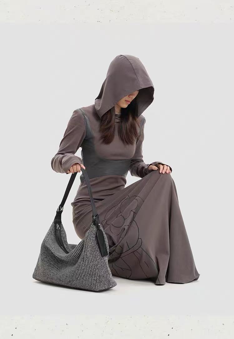 Woven Large Capacity Tote Bag, Women's 2026 Hot Trend New Arrival Commute Shoulder & Crossbody Bag