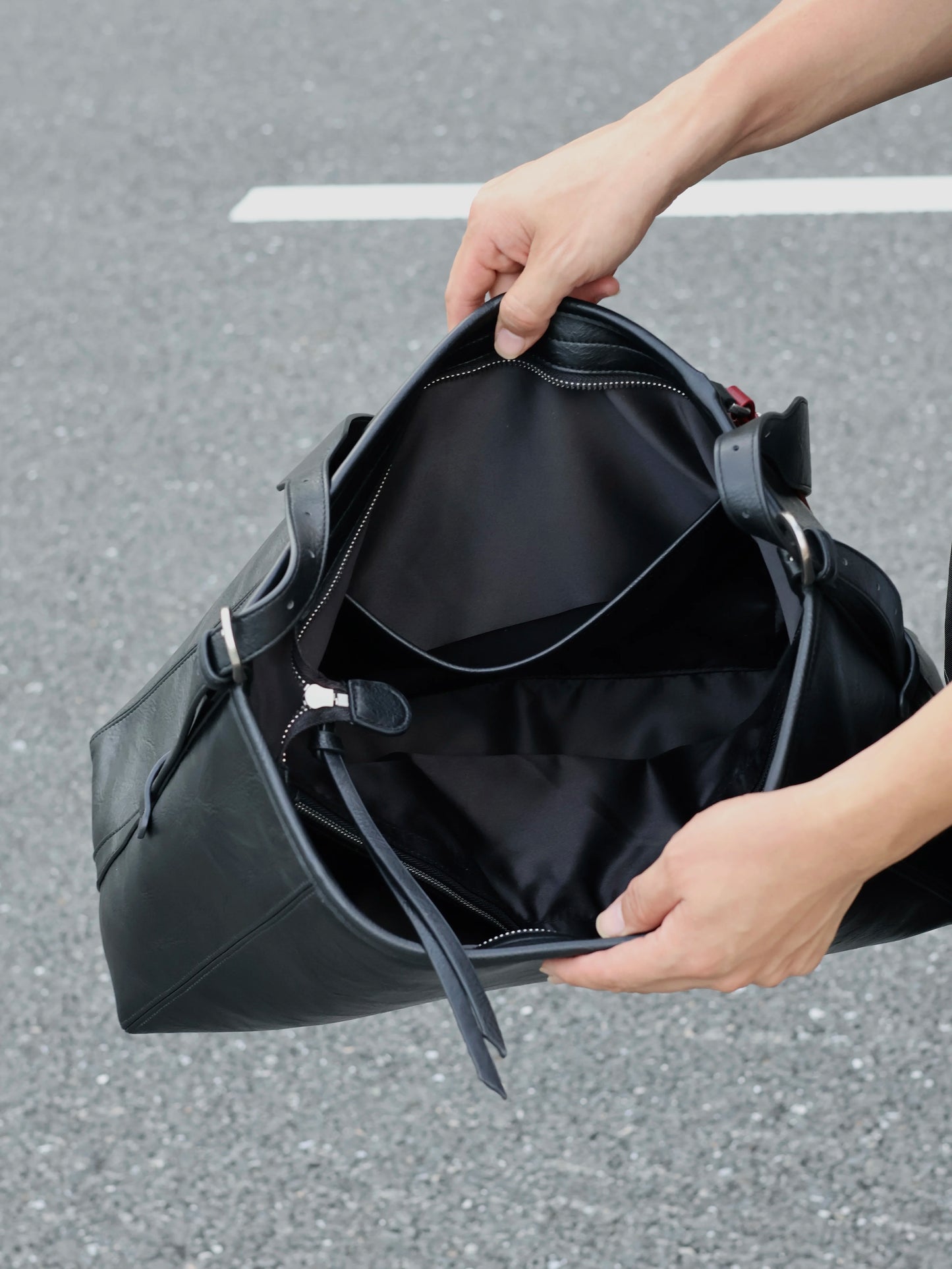 Black Knight Premium Cowhide Crossbody Bag