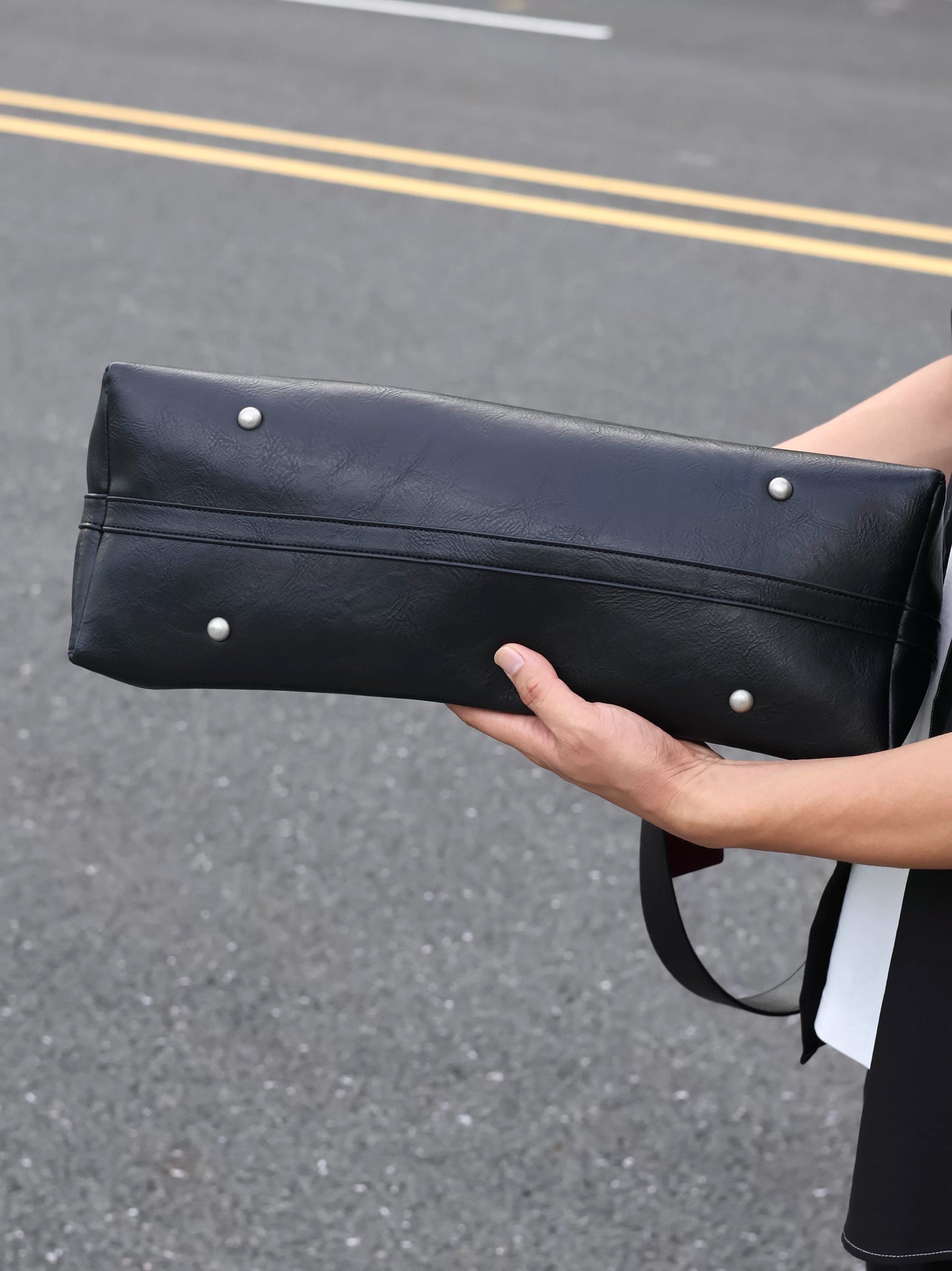 Black Knight Premium Cowhide Crossbody Bag